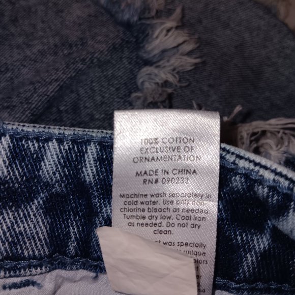 PACSUN HIGH RISE FESTIVAL LACE UP JEAN SHORTY SHORTS - Picture 11 of 12